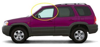 Стекло боковое MAZDA TRIBUTE 2000-2007 EP 2 отверстия FD/LH 
Бренд: BSG