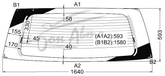 Стекло заднее с обогревом TOYOTA HIACE REGIUS 1997-2002 (CH40) 
Бренд: FYG