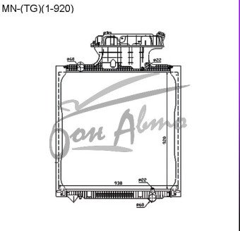 Радиатор MAN TG-SERIES 2000- ()(1-920) 
Бренд: TONGSHI PL48MT