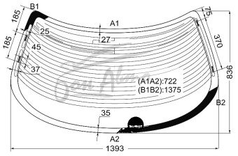 Стекло заднее с обогревом TOYOTA MARK II 1992-1996 (RX90) 2 отверстия 
Бренд: BENSON