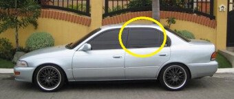 Стекло боковое TOYOTA SPRINTER 1991-1995 (#E10#) 4d sed RD/LH 
Бренд: BSG