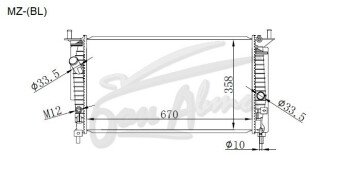 Радиатор MAZDA 3 2008-2013 (BL)(4d sed) (ZY,LF,L3) 
Бренд: TONGSHI AL26AT