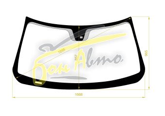 Стекло лобовое DODGE RAM 2009-2018 () место под датчик дождя 
Бренд: КМК с синей полосой