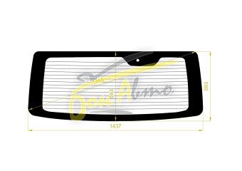 Стекло заднее с обогревом NISSAN CARAVAN 2012- (E26) 1 отверстие 
Бренд: BSG