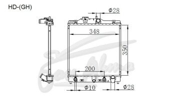 Радиатор HONDA CIVIC 1991-1995 (EG3-6)(3d h/b) (D13-15, ZC), 
Бренд: TONGSHI PL26AT