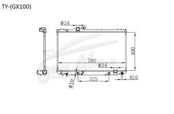 Радиатор TOYOTA VEROSSA 2001-2004 (GX110) (1G,1JZ) 
Бренд: TONGSHI AL36AT