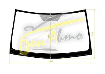 Стекло лобовое MERCEDES S-CLASS 1998-2005 (W220-LHD) обогрев щеток, место под датчик дождя, место под датчик света, 
Бренд: BSG с зеленой полосой