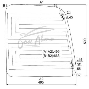 Стекло заднее с обогревом TOYOTA LAND CRUISER 1990-1997 (FJ80-L) 
Бренд: BSG