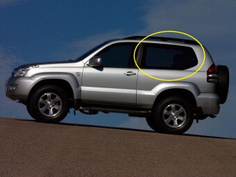 Стекло боковое TOYOTA LAND CRUISER PRADO 2002-2009 (J120-3d) SW/LH/H/X антенна, 
Бренд: BENSON