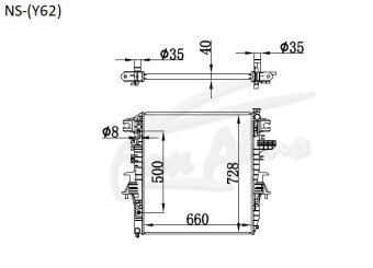 Радиатор NISSAN PATROL 2010-2024 (Y62) (VK56) 
Бренд: TONGSHI PL40AT
