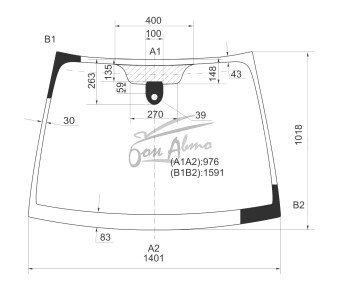 Стекло лобовое MITSUBISHI COLT 2002-2012 (Z20-RHD-5d) место под датчик дождя 
Бренд: BENSON