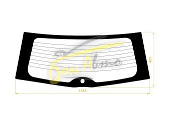 Стекло заднее с обогревом DAIHATSU BE-GO 2006- (J200) 1 отверстие 
Бренд: BENSON
