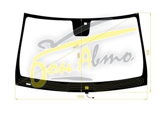 Стекло лобовое MERCEDES GL-CLASS 2012-2019 (W166-LHD) обогрев щеток, место под датчик дождя, молдинг, 
Бренд: BENSON