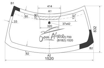 Стекло лобовое JEEP PATRIOT 2007- (MK) 
Бренд: BSG с зеленой полосой