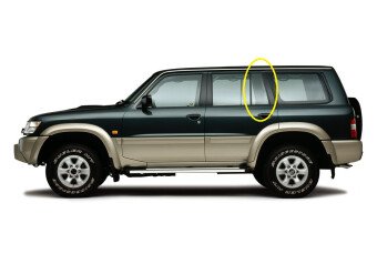 Стекло боковое NISSAN SAFARI 1997-2007 (Y61) 5d RQ/LH 
Бренд: BENSON Тонированное