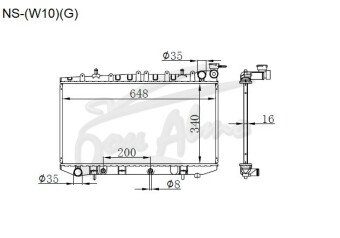 Радиатор INFINITI G 1990-1995 (P10)(gas) (SR) 
Бренд: TONGSHI PL16AT