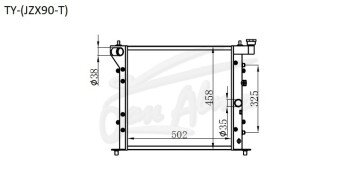 Радиатор TOYOTA CHASER 1992-1996 (JZX90)(turbo) (1JZ-GTE) 
Бренд: TONGSHI AL40AT