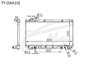 Радиатор TOYOTA RAV 4 1994-2000 (SXA10) (3S) 
Бренд: TONGSHI PL16AT