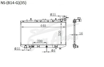 Радиатор MAZDA FAMILIA 1994-1999 (Y10)(*35) (GA,SR) 
Бренд: TONGSHI PL16AT