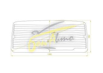 Стекло заднее с обогревом MERCEDES MB140 1996- () 
Бренд: BSG