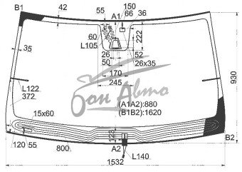 Стекло лобовое MERCEDES GL-CLASS 2012-2019 (W166-LHD) обогрев щеток, место под 1 камеру с обогревом, место под датчик дождя, 
Бренд: BENSON