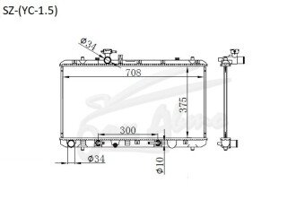 Радиатор FIAT SEDICI 2009-2011 (YA11-21) (M15-18) 
Бренд: TONGSHI PL26AT