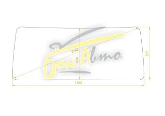 Стекло лобовое HOWO A7 2012- (2198*853*) 
Бренд: BENSON с синей полосой