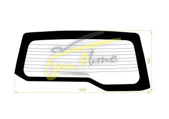 Стекло заднее с обогревом MITSUBISHI PAJERO IO 1998-2007 (H76) молдинг, 
Бренд: BENSON
