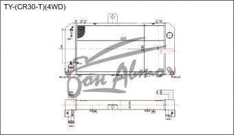 Радиатор TOYOTA TOWN ACE 1988-1992 (CR20-30)(T-4WD) (2-3CT) 
Бренд: TONGSHI AL48AT