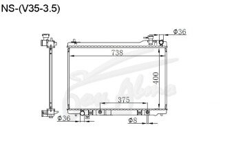 Радиатор INFINITI G 2001-2007 (G35) (VQ35) 
Бренд: TONGSHI PL16AT