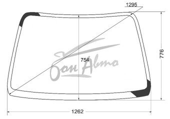 Стекло лобовое SUZUKI ALTO 1998-2004 (HA23S) 
Бренд: BENSON с синей полосой