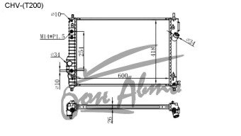 Радиатор CHEVROLET AVEO 2002-2011 (T200)(5d h/b) (F14) 
Бренд: TONGSHI PL26AT