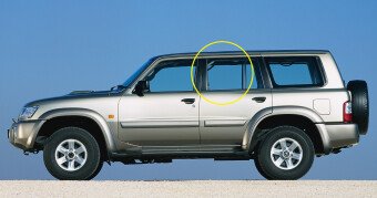 Стекло боковое NISSAN PATROL 1997-2007 (Y61) 5d RD/LH 
Бренд: BSG