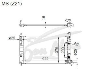Радиатор MITSUBISHI COLT 2002-2012 (Z20) (4G15,4G19,4A90,4A91) 
Бренд: TONGSHI PL16AT