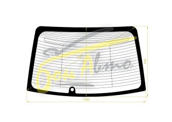 Стекло заднее с обогревом SUBARU LEGACY 2003-2009 (BL-4d sed) 1 отверстие 
Бренд: ZDG