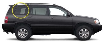 Стекло боковое TOYOTA HIGHLANDER 2000-2007 (#U2#) SW/RH/X 
Бренд: BSG