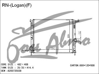 Радиатор LADA LARGUS 2012- () /F () 
Бренд: TONGSHI PL16MT