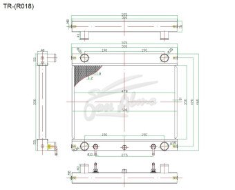 Радиатор TRUCK 500*350 1980- () 
Бренд: TONGSHI AL32AT