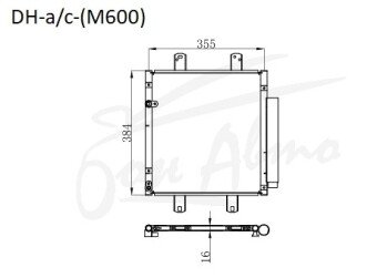 Радиатор кондиционера DAIHATSU BOON 2010-2016 (M600) 
Бренд: TONGSHI 50% AL16
