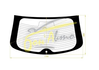 Стекло заднее с обогревом NISSAN BOLERO 2002-2010 (K12) 1 отверстие 
Бренд: BENSON