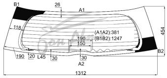 Стекло заднее с обогревом SCION XA 2004-2006 (NCP60) 
Бренд: BENSON Тонированное