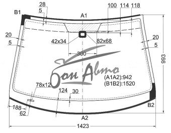 Стекло лобовое VOLKSWAGEN GOLF 2003-2008 (1K1-3d h/b) место под датчик дождя 
Бренд: BSG с серой полосой