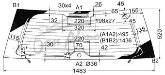 Стекло заднее с обогревом TOYOTA LAND CRUISER 2007-2021 (UZJ200) 1 отверстие 
Бренд: BENSON Тонированное
