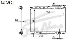 Радиатор NISSAN R`NESSA 1997-2001 (N30) (KA24,SR20,QR20)
Бренд: TONGSHI PL16AT