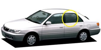 Стекло боковое TOYOTA CORONA PREMIO 1996-2001 ST210 RD/LH 
Бренд: BSG