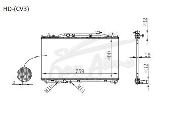 Радиатор HONDA ACCORD 2018-2023 (CV3) (LFB) 
Бренд: TONGSHI PL16MT