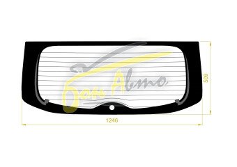 Стекло заднее с обогревом MITSUBISHI DELICA D:2 2015-2020 (MA36S) 1 отверстие молдинг, 
Бренд: BENSON Тонированное