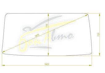 Стекло лобовое ISUZU ELF/ATLAS 1991- (H45W-wide-1822*723*1870) 
Бренд: BENSON с зеленой полосой