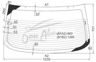 Стекло заднее с обогревом NISSAN VERSA 2006-2013 (C11-4d sed) 
Бренд: BSG Тонированное