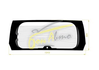 Стекло заднее с обогревом HONDA N-BOX 2023- (JF5-6) 1 отверстие 
Бренд: BENSON Тонированное